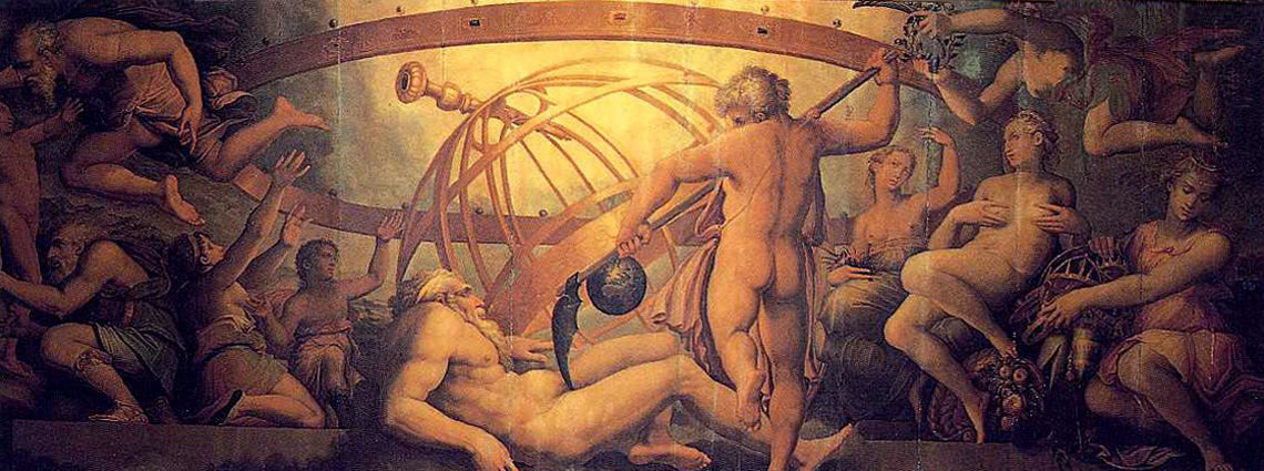 Giorgio Vasari. Crono castrando a su padre Urano
