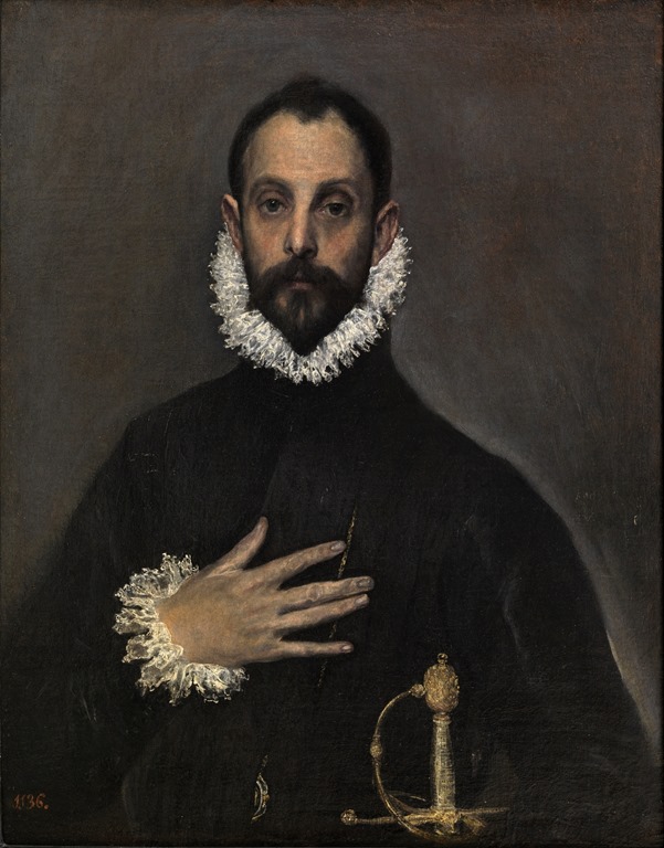 El Greco. El caballero de la mano en el pecho